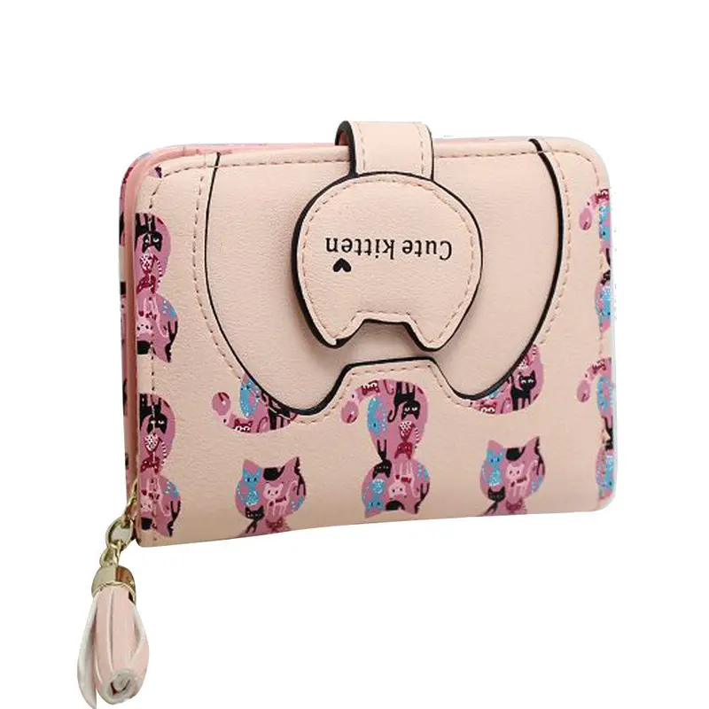 Goforward Women Cat Purse Short Wallet Bags Hbags Card Holder 5