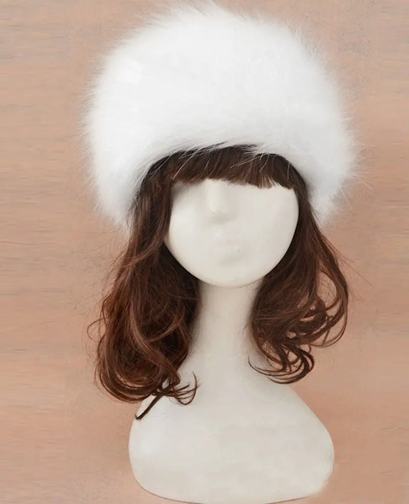 Goforward Women Faux Fox Fur Warm Lady Soft Hat Cossack Cap 2