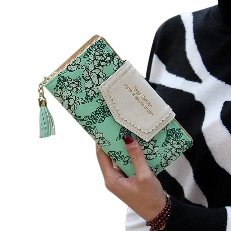 Goforward Women Ladies Wallet Leather Print Floral Clutch Long Card Holder Purse Hbag 3