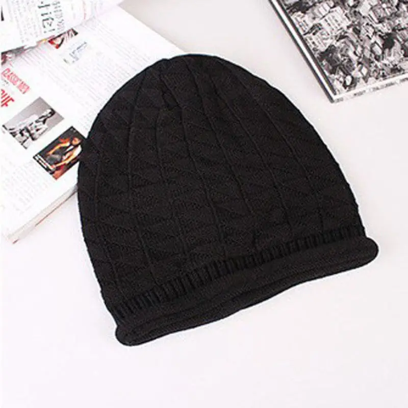 Goforward Women Lady Girls Triangle Diamond Warm Knitted Wool Hats Cap 2