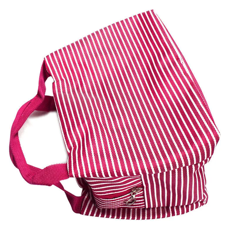 Goforward Women Portable Insulated Thermal Cooler Canvas Lunch Box Tote Bag Zipper Travel Picnic Bag 3