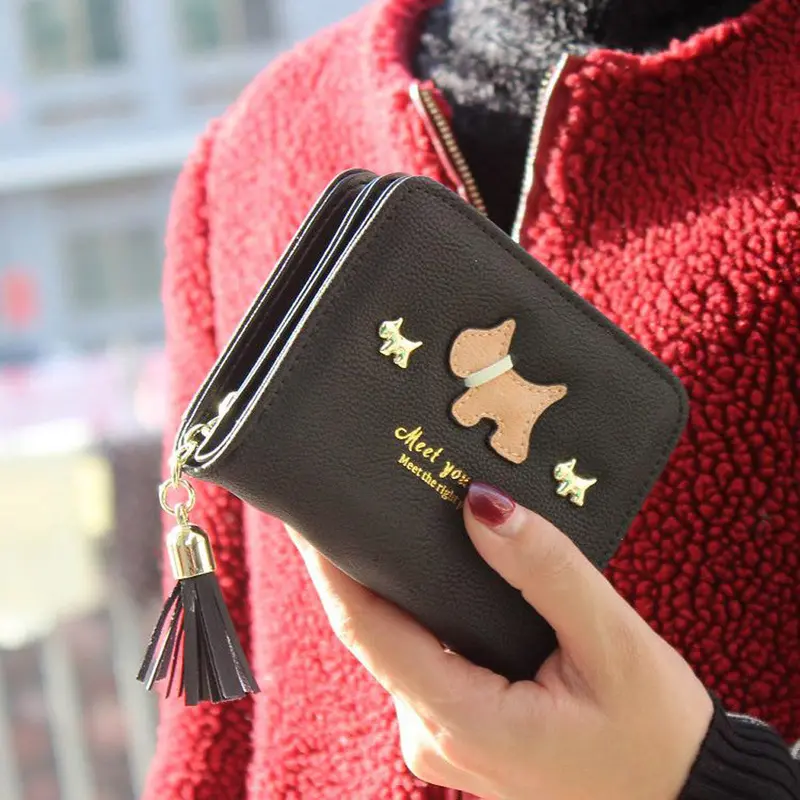 Goforward Women Short Purse Grind Arenaceous Leather Wallet Card Holder Hbag Bags 1