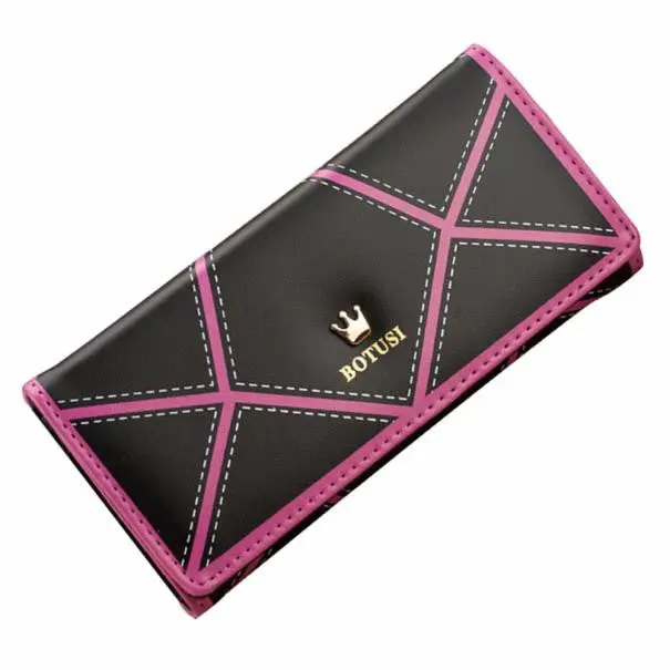 Gofoward Women Long Crown Leather Clutch Purse Wallets Wallet 1