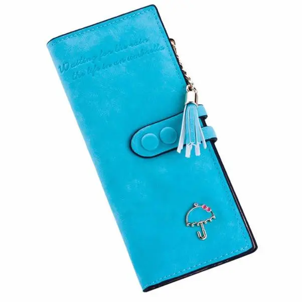 Gofoward Women Long Soft Umbrella Leather Clutch Purse Wallets Wallet 2