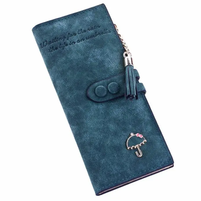 Gofoward Women Long Soft Umbrella Leather Clutch Purse Wallets Wallet 4