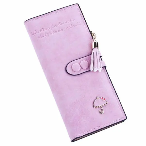 Gofoward Women Long Soft Umbrella Leather Clutch Purse Wallets Wallet 7