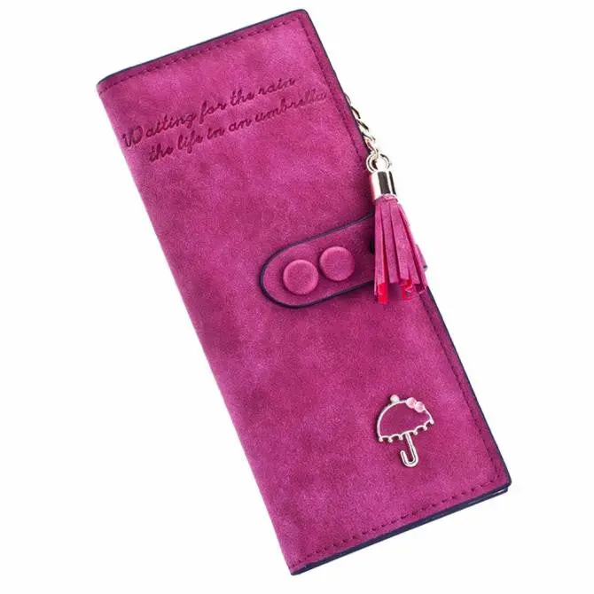 Gofoward Women Long Soft Umbrella Leather Clutch Purse Wallets Wallet 8
