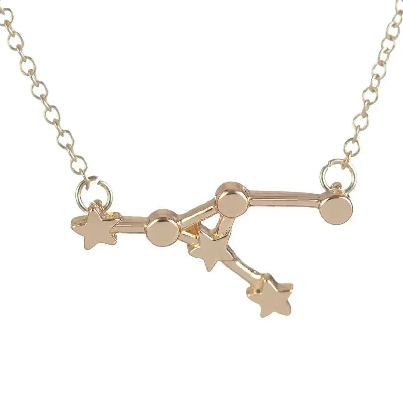 Gold Cancer Zodiac Sign Astrology Necklace Constellation Necklace Birthday And Wedding Gifts 10Pcs-N212 1