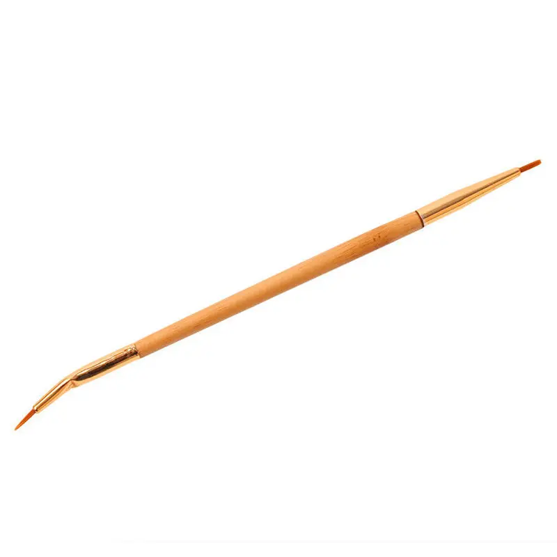 Gold Color Pro Makeup Cosmetic Double Sided Ended Brushes Eyeshadow Eye Brow Tools Lip Eyeliner Oblique Bending Brush 1
