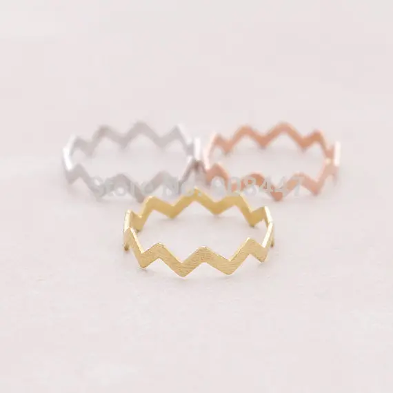 Gold Filled Zig Zag Band Thumb Ring,Midi Circuitous Ring,Turns Rings 1