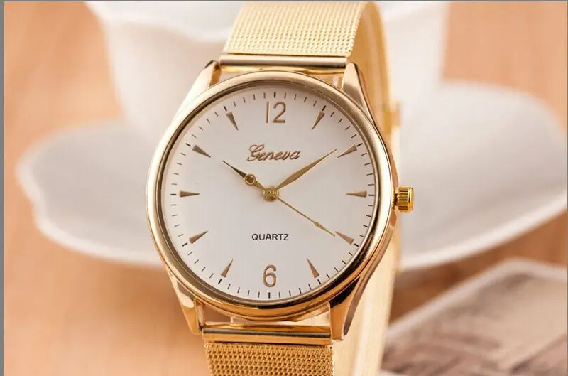 Gold Men Women Watch Luxury Women Dress Watches Full Steel Casual Quartz Clock Mujer Montre Relogio 2