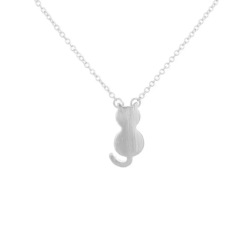 Gold Plated Cute Cat Necklace Animal Necklace 30Pcs-N126 1