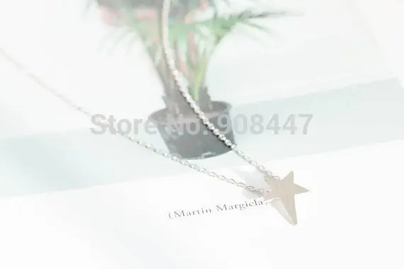 Gold Plated Cute Star Pendant Necklaces 10Pcs-N085 2