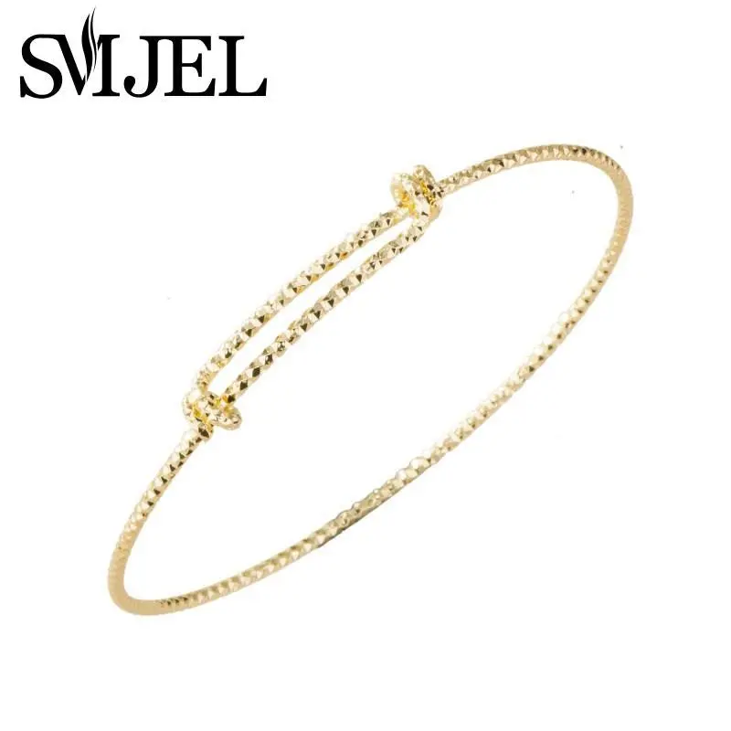 Gold Plated Expandable Adjustable Bangle Bracelet Simple Cuff Bangles Party Gifts G028 1