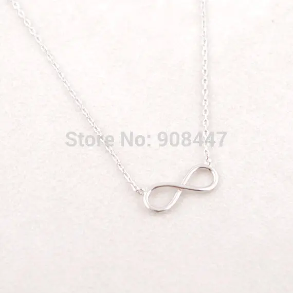 Gold Plated Minimalist Infinity Pendantnecklace Eight Shape Necklace N033 2