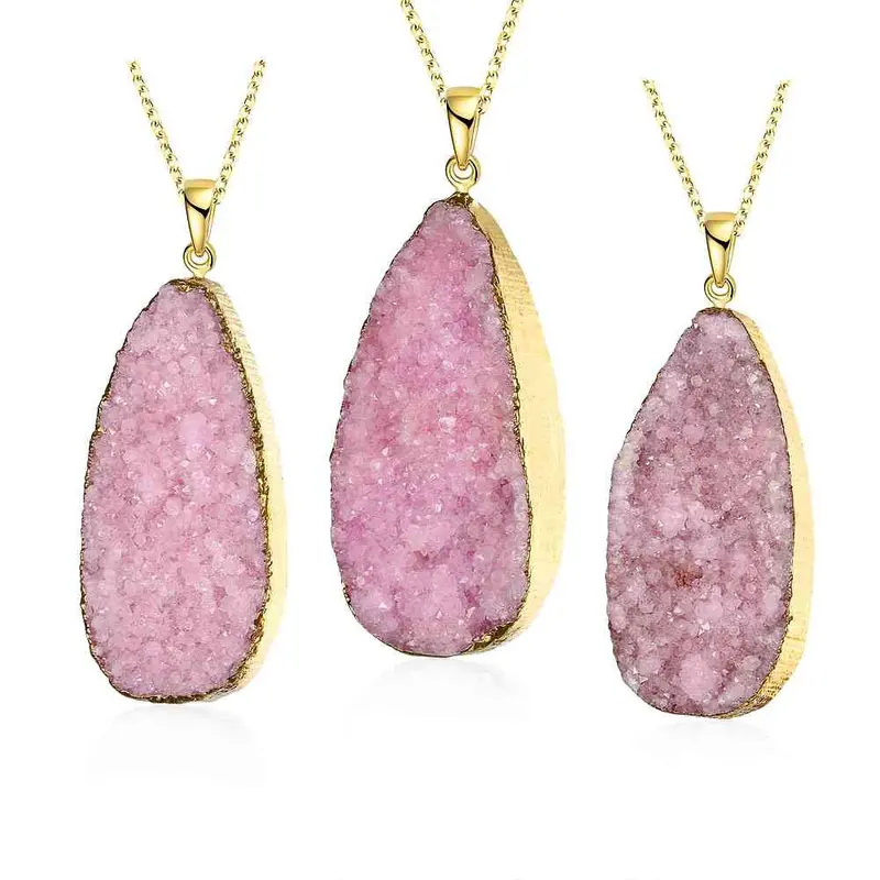 Gold Plated Multicolor Stone Necklaces Colorful Stone Collier Femme Wedding Decoration294 12