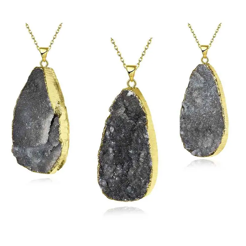 Gold Plated Multicolor Stone Necklaces Colorful Stone Collier Femme Wedding Decoration294 13