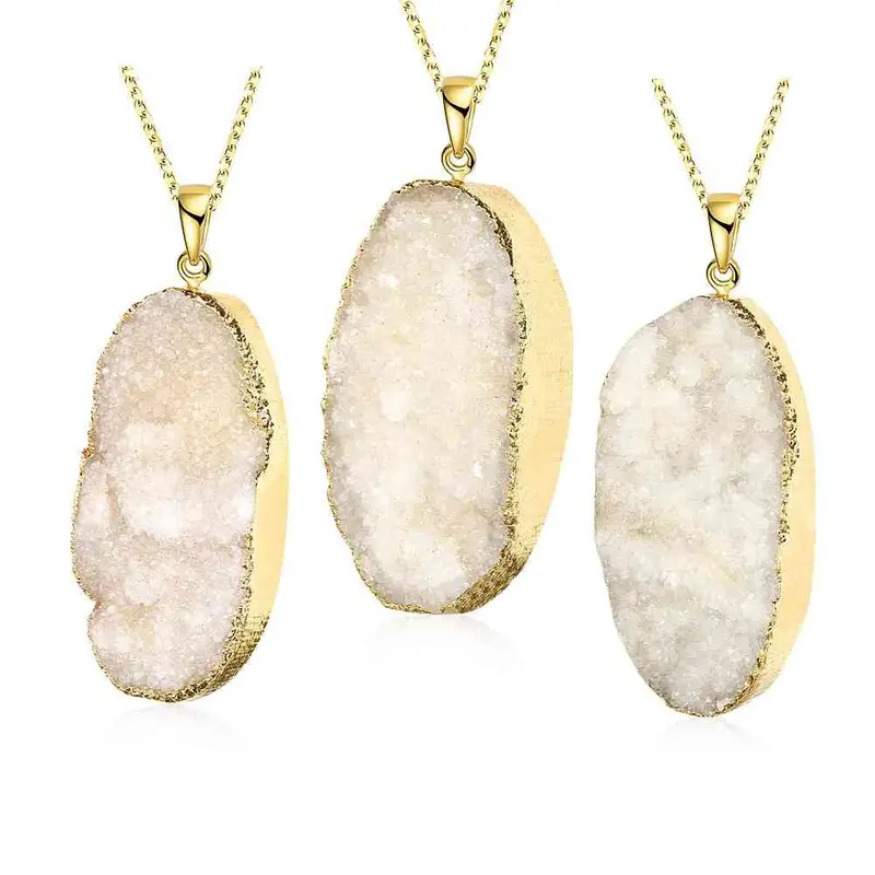 Gold Plated Multicolor Stone Necklaces Colorful Stone Collier Femme Wedding Decoration294 14
