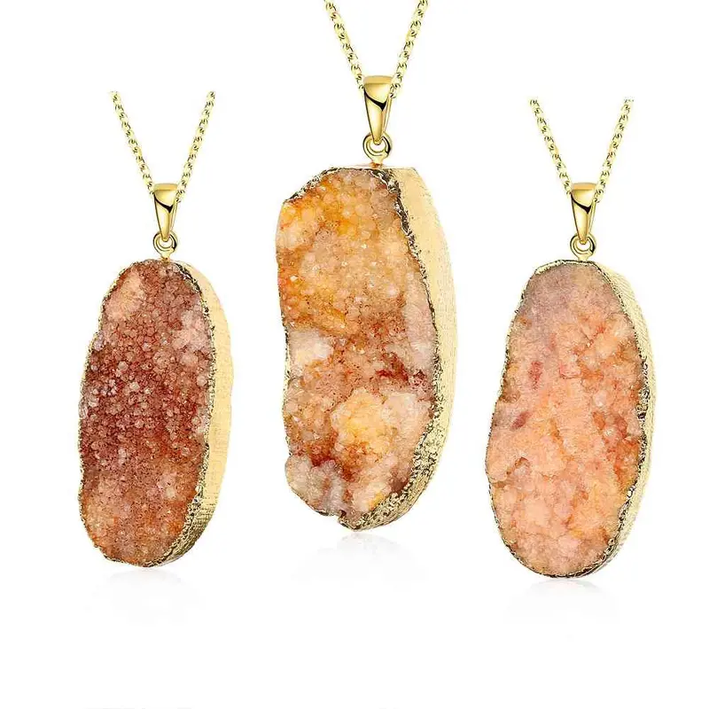 Gold Plated Multicolor Stone Necklaces Colorful Stone Collier Femme Wedding Decoration294 16