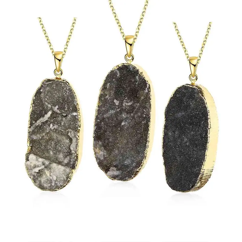 Gold Plated Multicolor Stone Necklaces Colorful Stone Collier Femme Wedding Decoration294 17