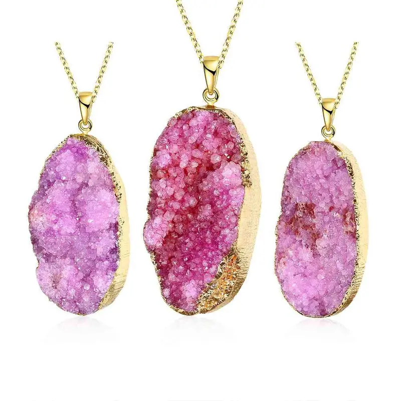 Gold Plated Multicolor Stone Necklaces Colorful Stone Collier Femme Wedding Decoration294 19