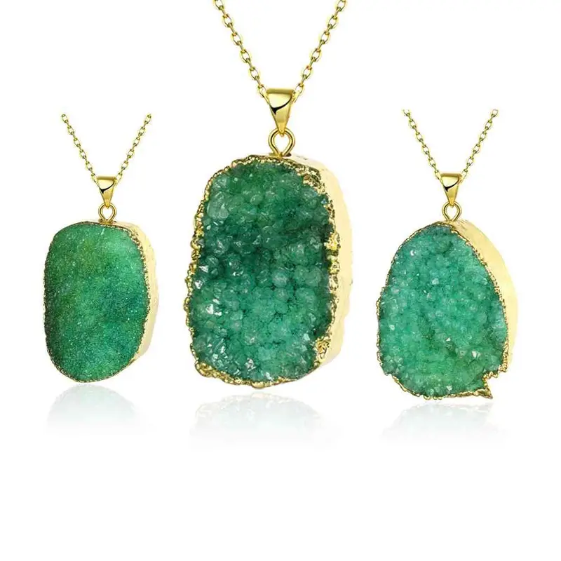 Gold Plated Multicolor Stone Necklaces Colorful Stone Collier Femme Wedding Decoration294 2
