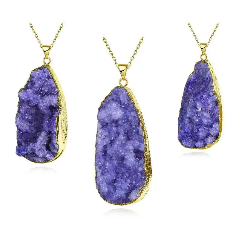 Gold Plated Multicolor Stone Necklaces Colorful Stone Collier Femme Wedding Decoration294 8