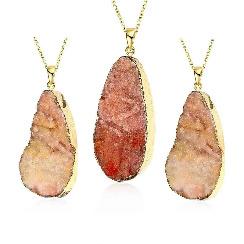 Gold Plated Multicolor Stone Necklaces Colorful Stone Collier Femme Wedding Decoration294 9