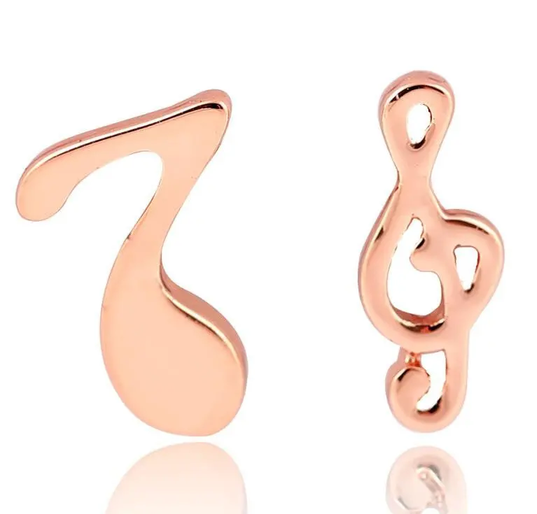 Gold Plated Tiny Music Notation Stud Earrings Party Gift S109 2