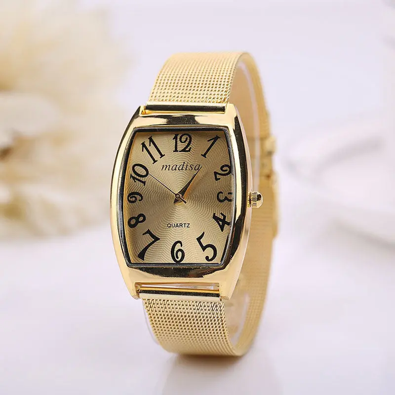 Gold Watch Dress Watches Sale Rectangular Head Ladies Classic Quartz Stainless Steel Watch Clock Women Wristwatches Feida 1