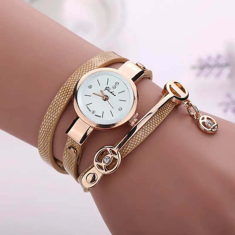Gold Wrist Watch Women Watches Famous Clock Quartz Watch Ladies Quartzwatch Montre Relogio Feminino 1