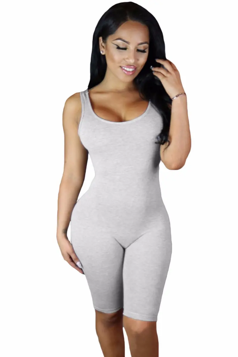 Good Stretch Black Sport Rompers Jumpsuit Playsuit Bodycon Casual Sport Jumpsuit Shorts Sports Suits 64016 10