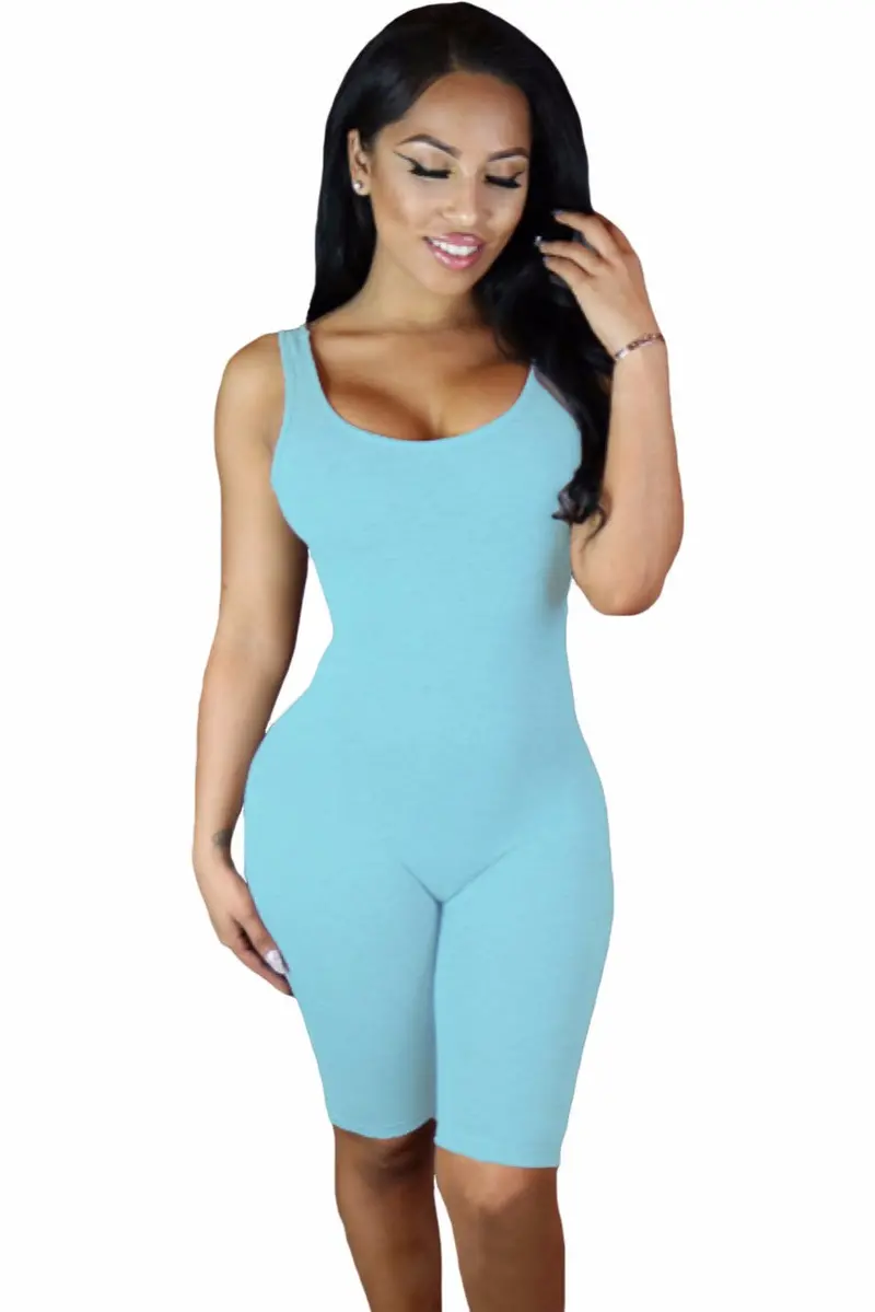 Good Stretch Black Sport Rompers Jumpsuit Playsuit Bodycon Casual Sport Jumpsuit Shorts Sports Suits 64016 11