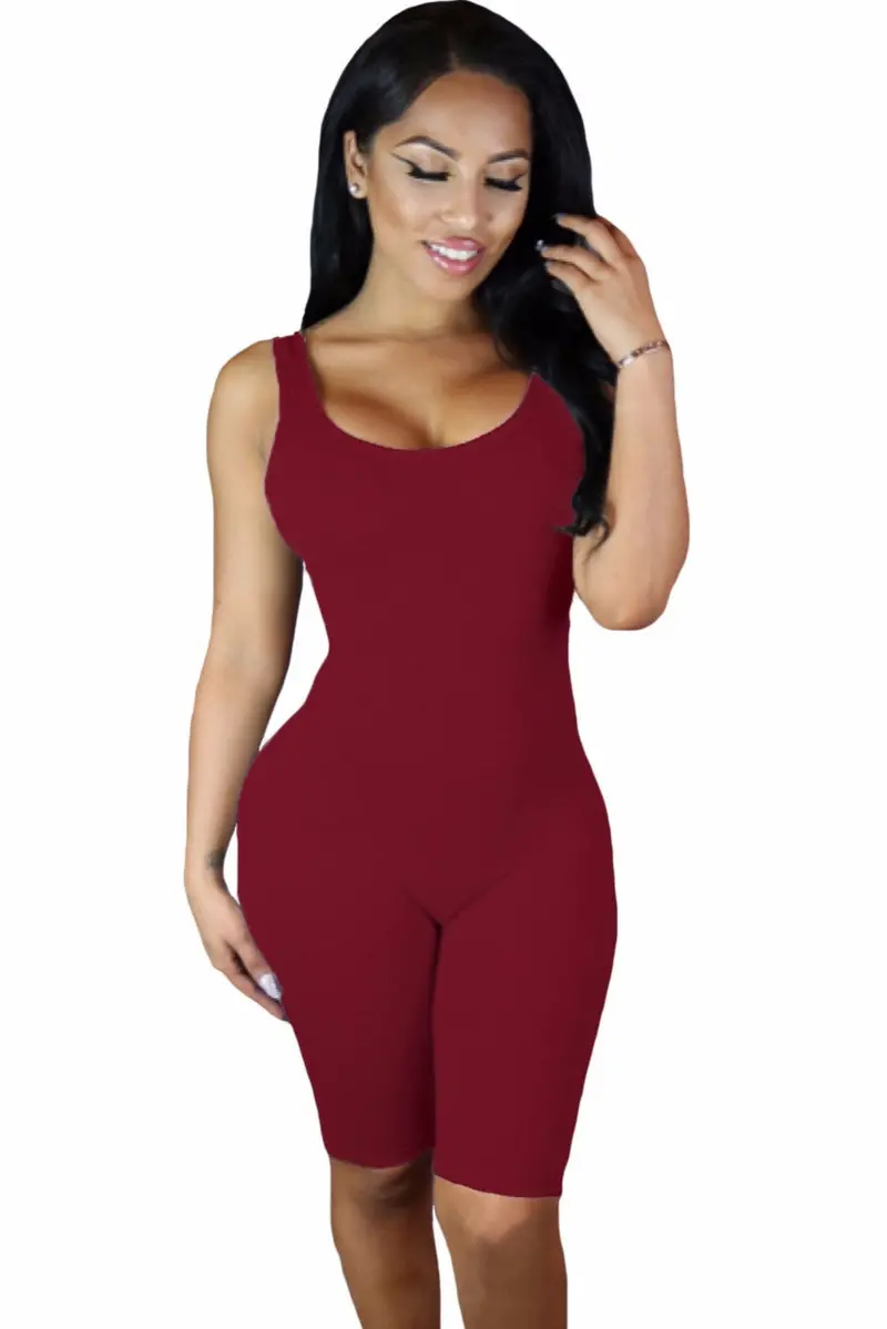 Good Stretch Black Sport Rompers Jumpsuit Playsuit Bodycon Casual Sport Jumpsuit Shorts Sports Suits 64016 9