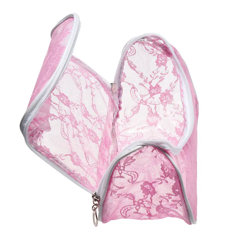 Gorforward Lace Hook Flower Pvc Cosmetic Bag 5