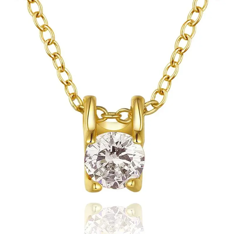 Gorgeous 18K Gold Plated Necklace Women Heart Stone Crystal Zircon Colar Feminino Sport Smtpn8 1 1