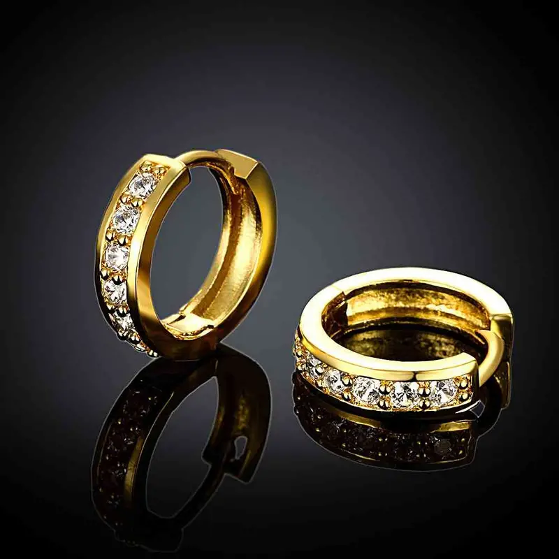 Gorgeous 18K Gold Plating Earring Insets Beads Clip Brincos De Festa Bijoux Femme Skge 4 1
