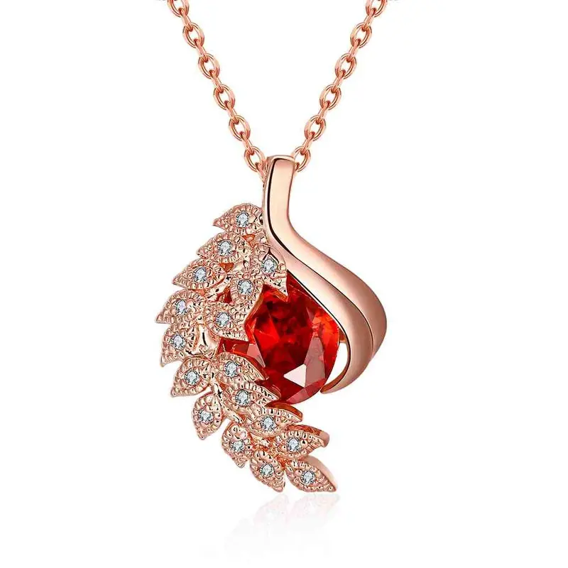 Gorgeous 18K Real Gold Plated Pendant Necklace Peacock Tail Maxi Colar Sport Skgn13 2
