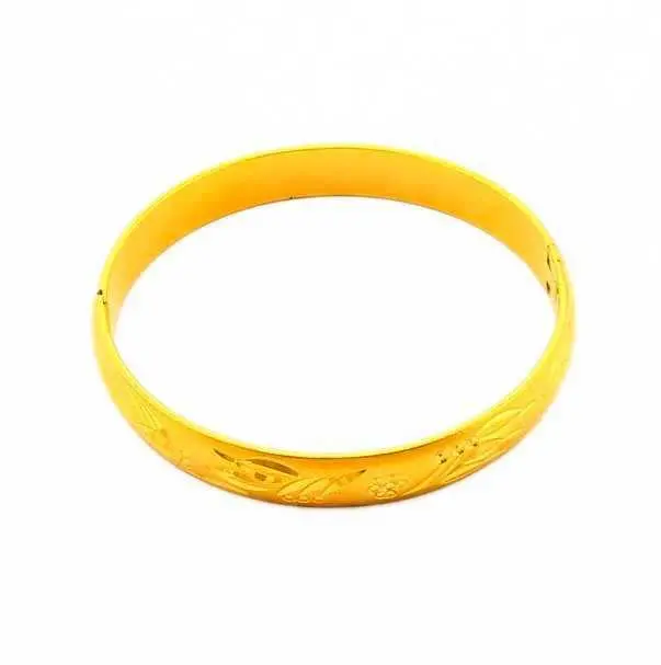 Gorgeous 24K Gold Plated Charms Bangle Women Wedding Bracelet Joyas Hbb 49 1