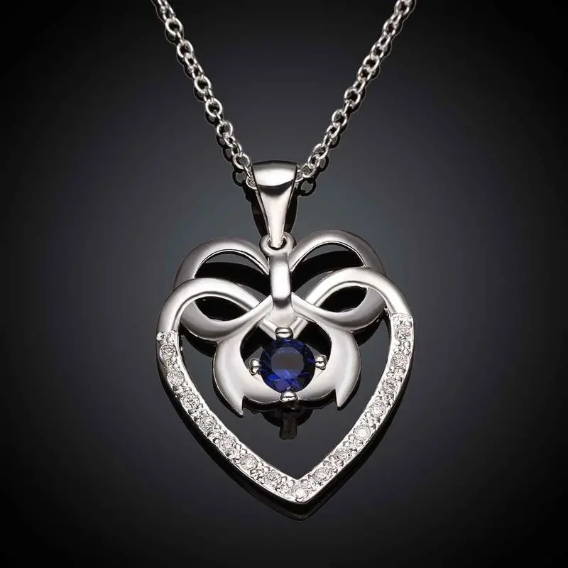 Gorgeous Silver Plated Statement Necklace Inserts Love Colar Vintage359 2