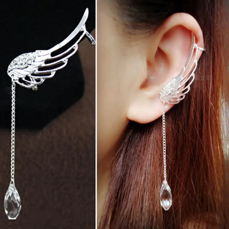 Gothic Punk Temptation Metal Dragon Bite Ear Wrap Earring Drop Earrings 1