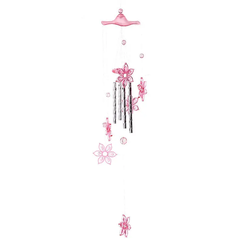 Grace Plastic Crystal 4 Metal Tubes Windchime Wind Chime Home Garden Decor 76470 1