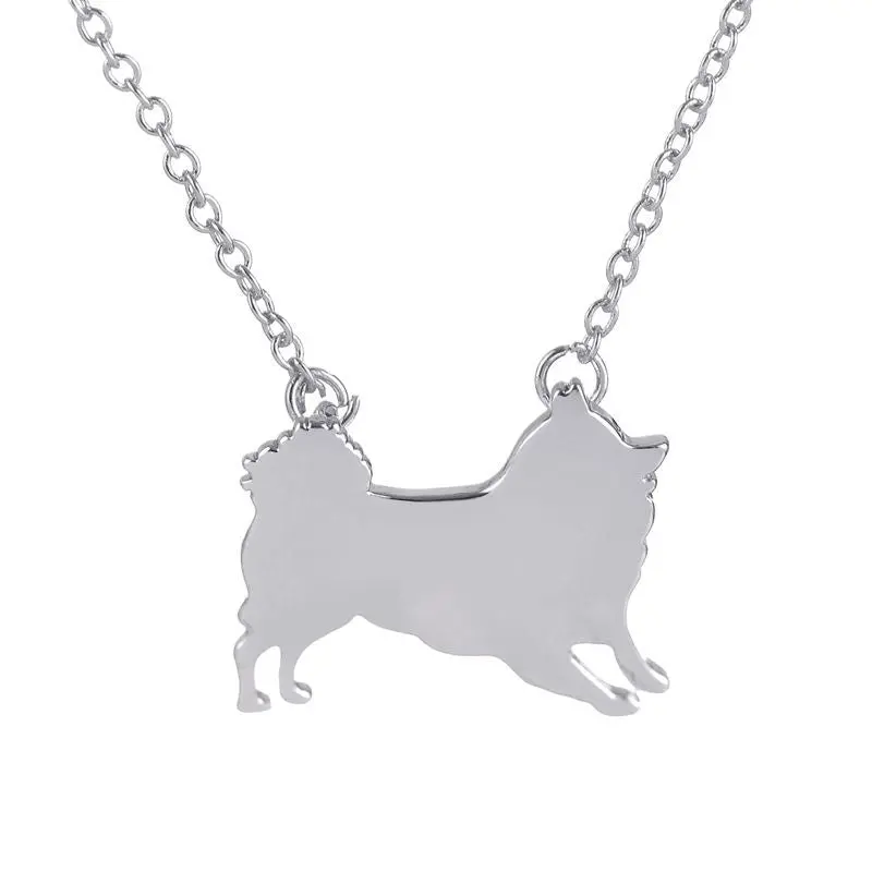 Graceful Animal Necklace Cute Pomeranian Dog Animal Necklace Pendant Party Gifts Necklace 10Pcs-N207 2