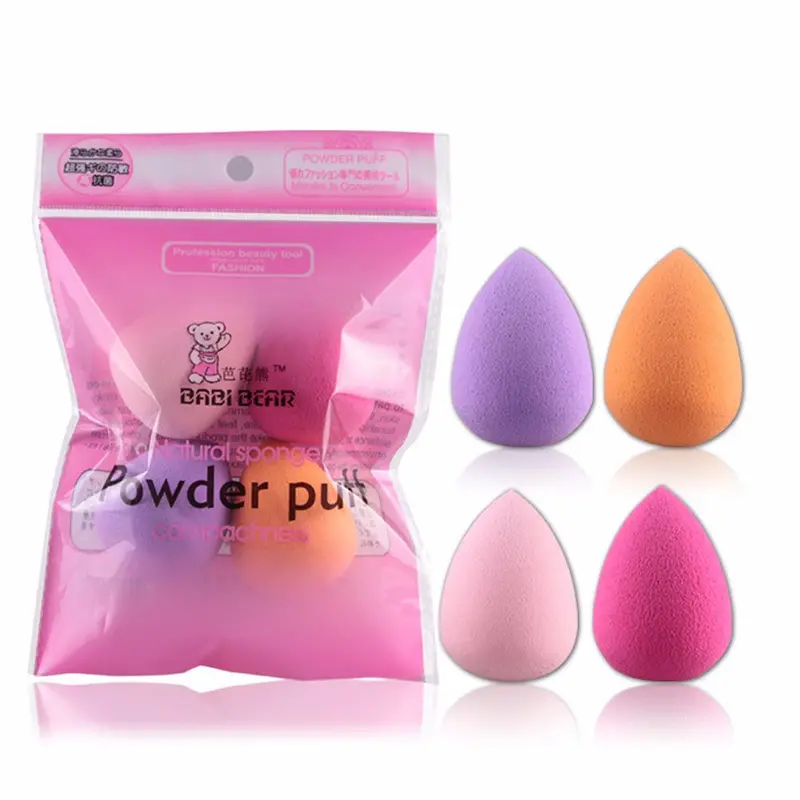 Great 4Pcs Sponges Pro Flawless Makeup Blender Foundation Puff Multi Shape Sponges 1