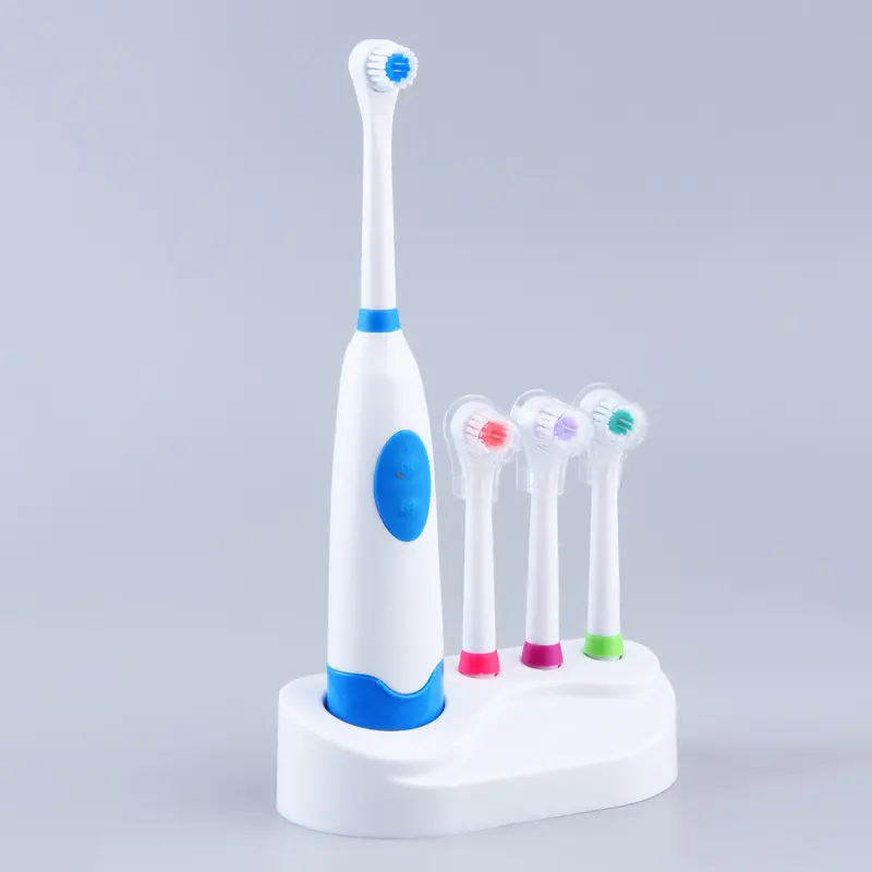 Green+Purple+Red+Blue Electric Oral Care Toothbrush Replacet With 4 Teeth Brush Heads Bathroom 2