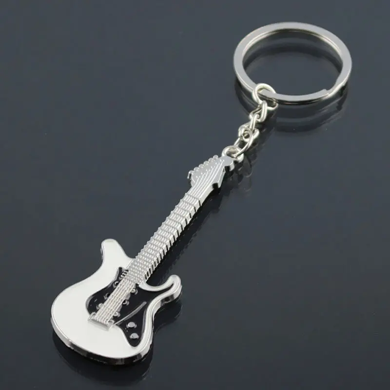 Guitar Keychain Buckle Key Chain Ring For Men's Gifts Design 1