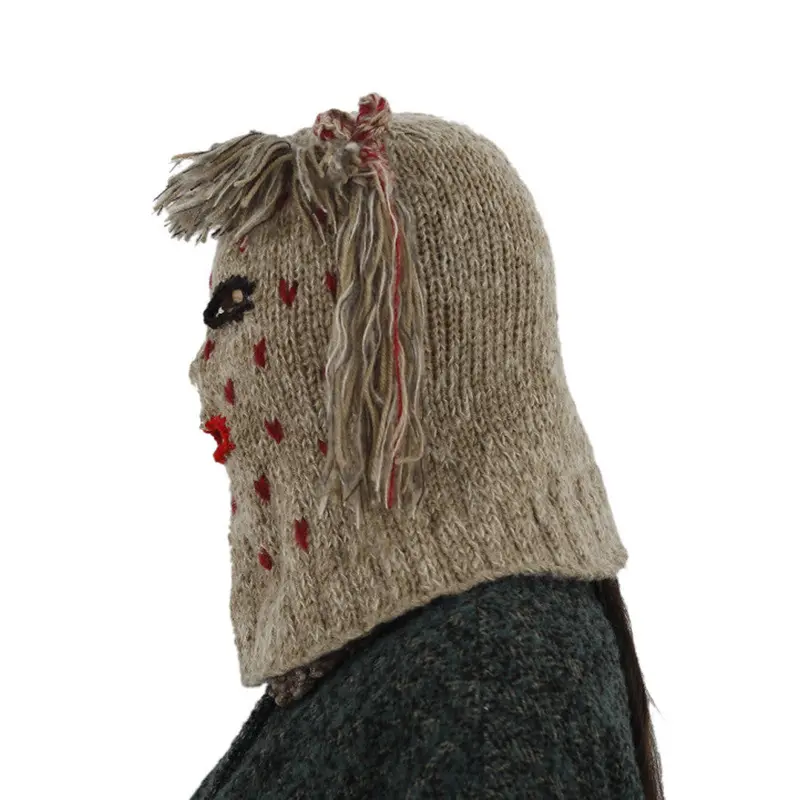 H Knitted Hats Funny Personality Warm Hat 1