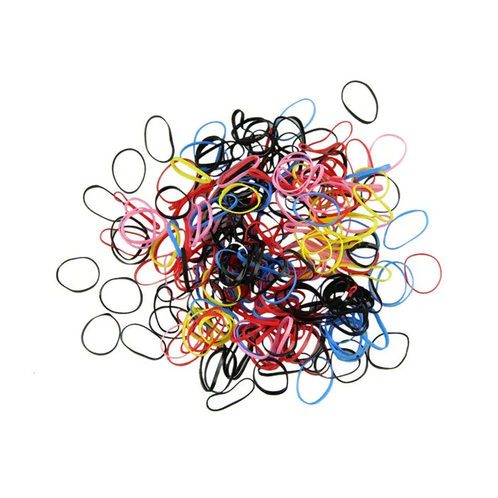 Hair Accessories 500Pcs/Lot Rubber Hairband Rope Ponytail Holder Elastic Hair Band Ties Braids Plaits (Mix4) Feida 2
