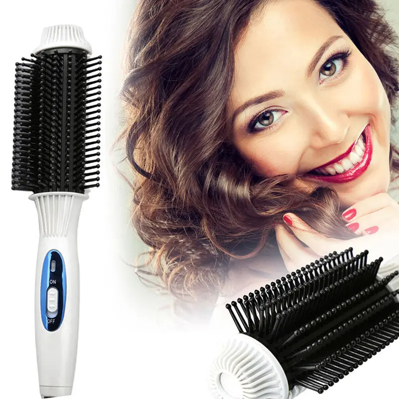 Hair Curl Straightener Auto Temperature Control Iron Brush Massager Comb 1