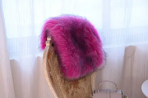 Hairy Faux Raccoon Fur Pullover Scarf Collar Shaggy Soft Faux Fox Fur Shawl Cap Scarves False Collar 3 Colors 2
